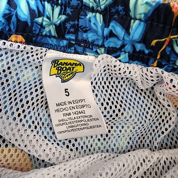 🆕️ Blue Tropical Flamingo Swim Trunks, Kid's 6 - Picture 4 of 6